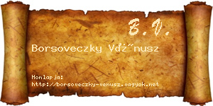 Borsoveczky Vénusz névjegykártya